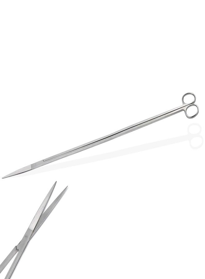 AAProTools Fish Aquarium Cleaner Kelly Scissors Straight 18" Extra Long Handle Sharp/sharp Stainless Steel Instruments - Image 1